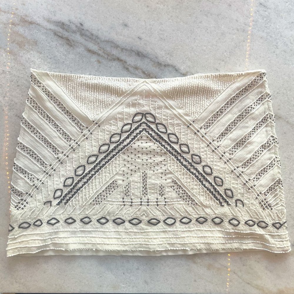 Parker - White Sequin Miniskirt